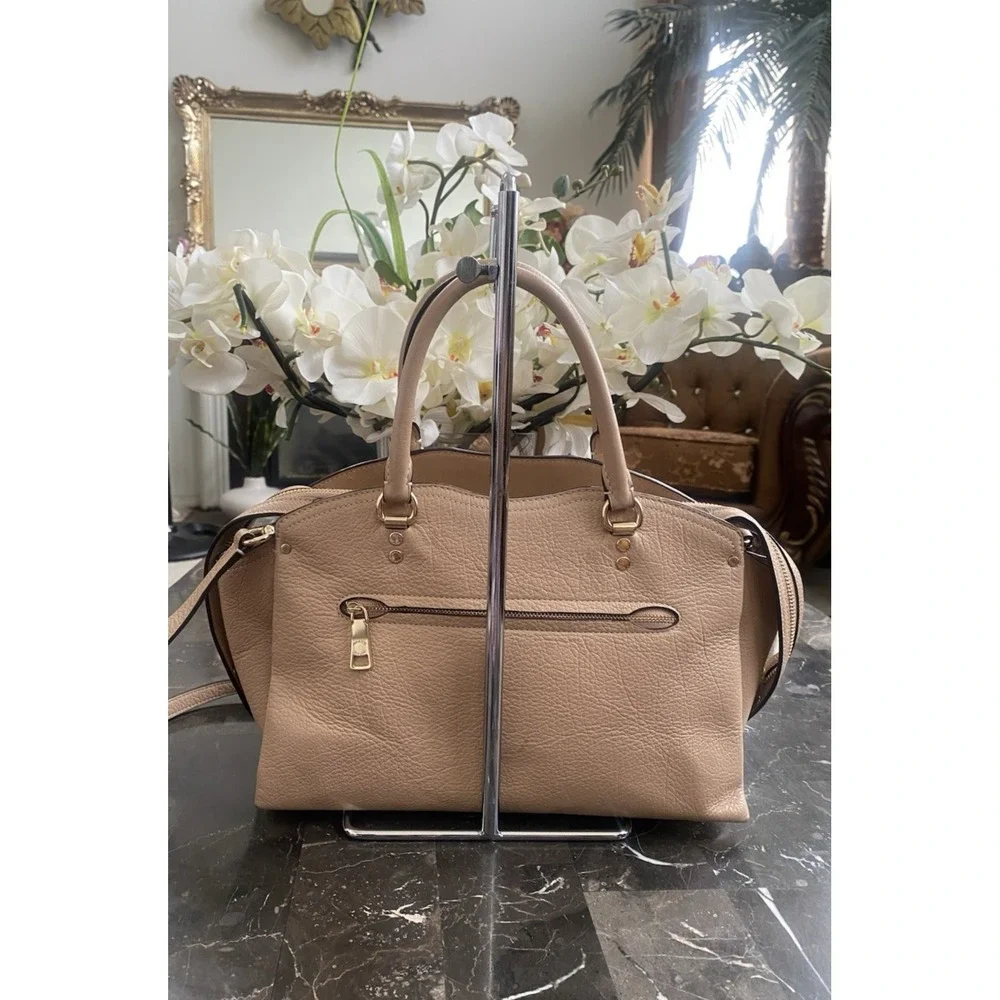 COACH‎ Drew Beechwood /Gold Pebble Leather Satchel Shoulder Bag 67711 EUC!  $450